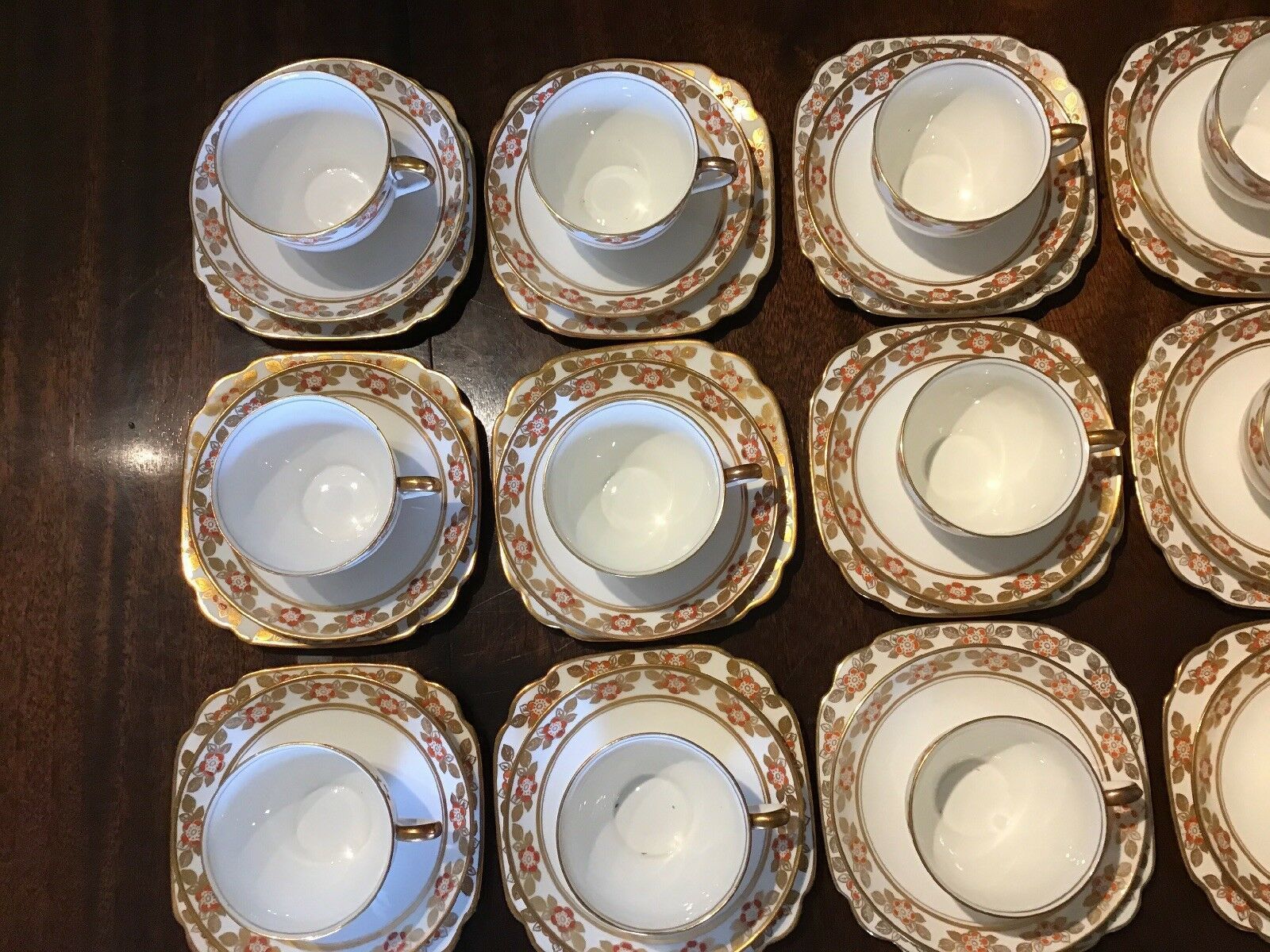Antique Standard China Gilt And Enamel Tea Set. 12 Trio’s photo Home Decor