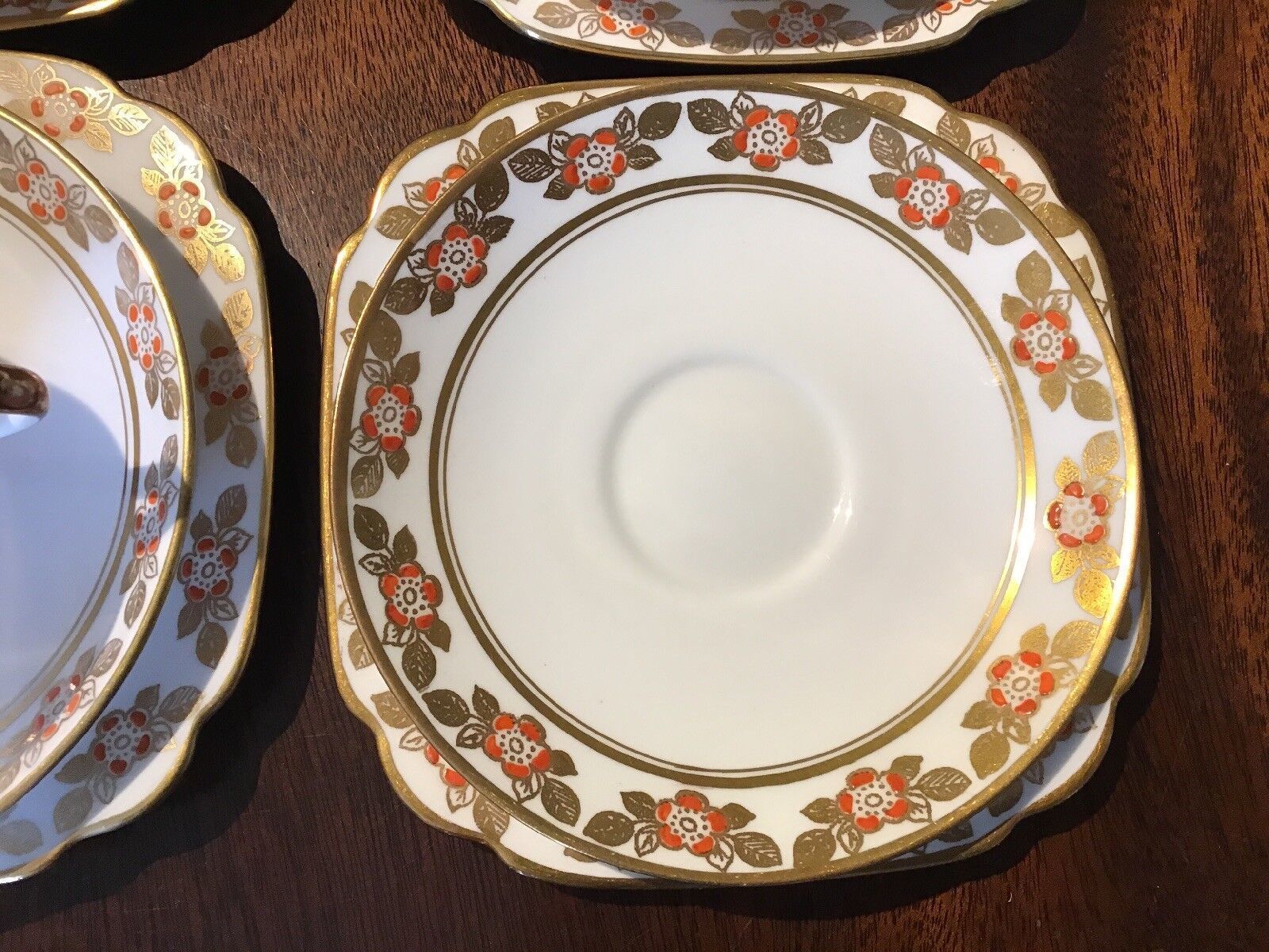 Antique Standard China Gilt And Enamel Tea Set. 12 Trio’s photo vinterior
