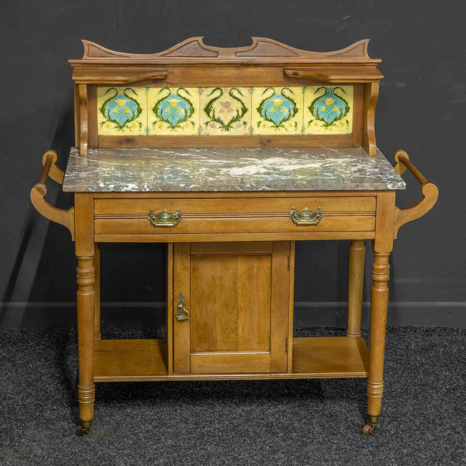 Edwardian Birch Washstand photo furniture
