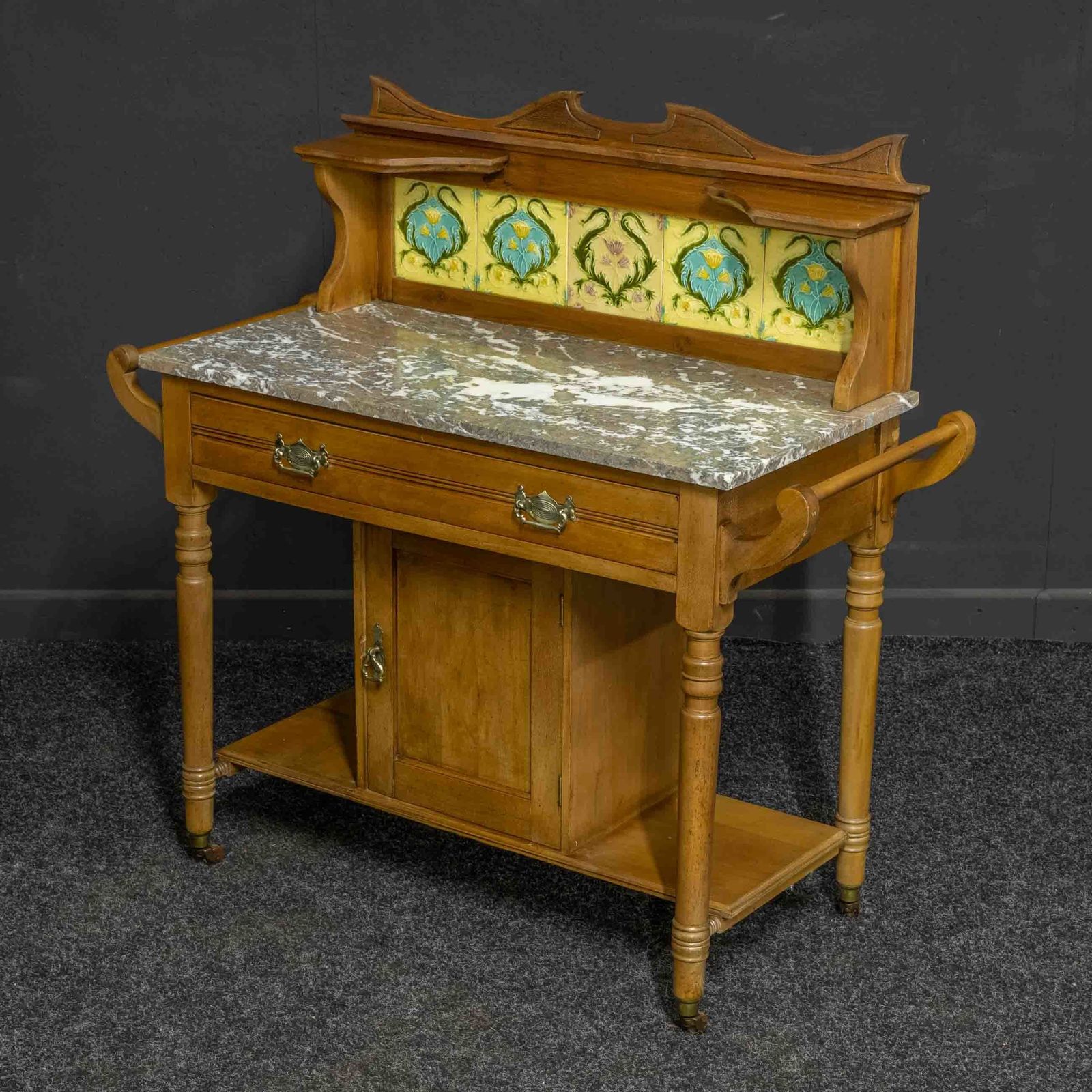 Edwardian Birch Washstand