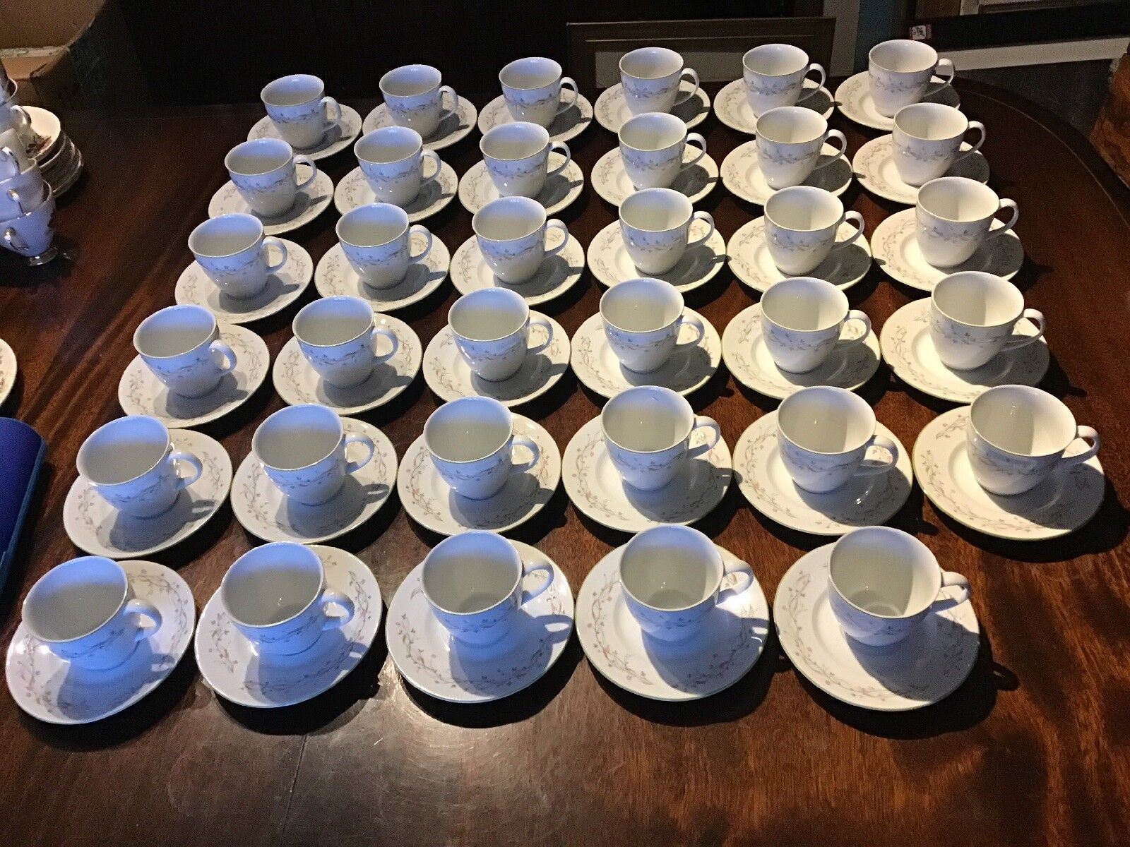 35 Trellis By Inheritance Table Ware Porcelain Teacups On Saucers