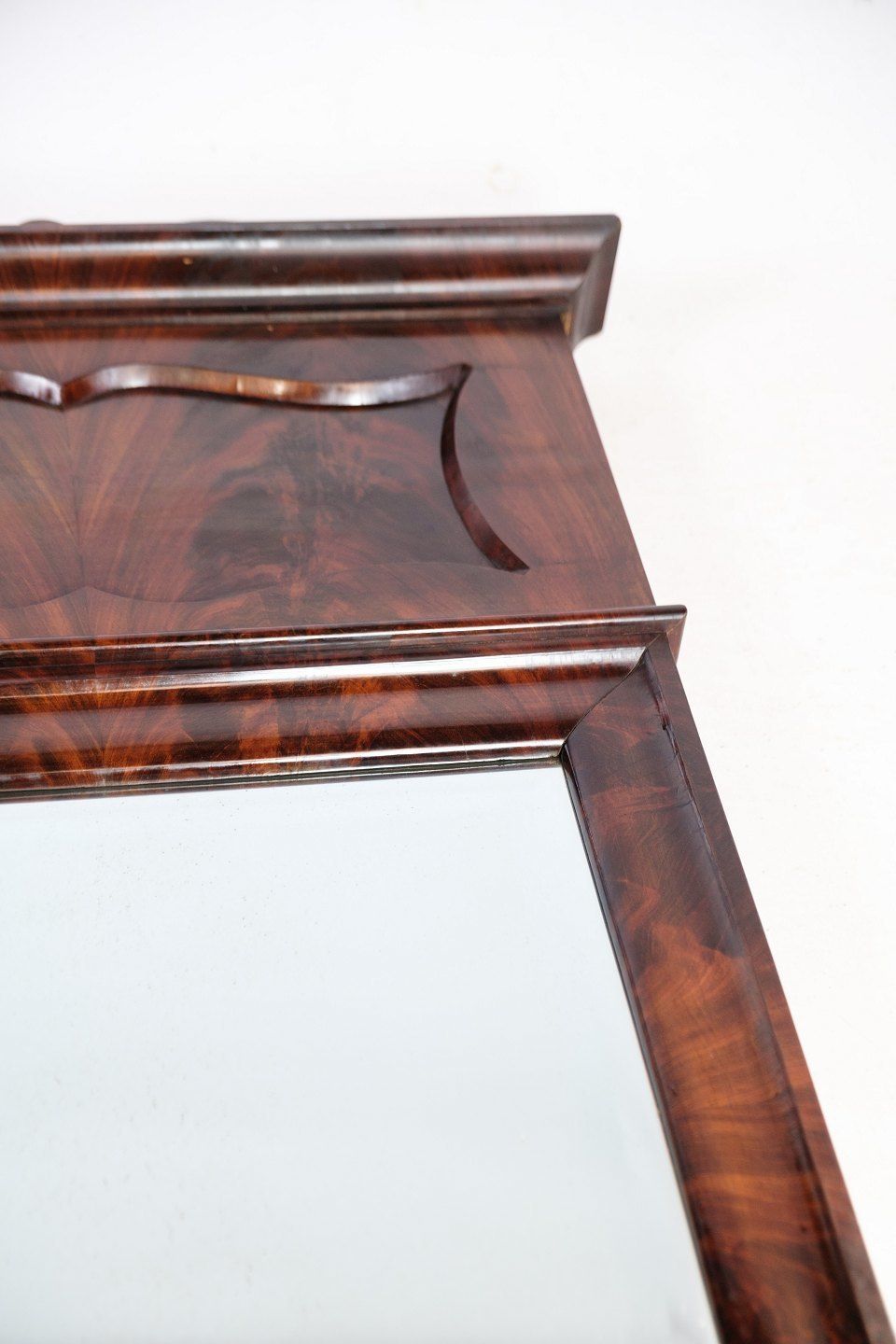 Antique Mirror In Mahogany Late Empire From 1840s photo Home Decor