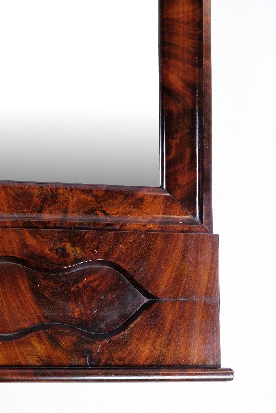 Antique Mirror In Mahogany Late Empire From 1840s photo buy