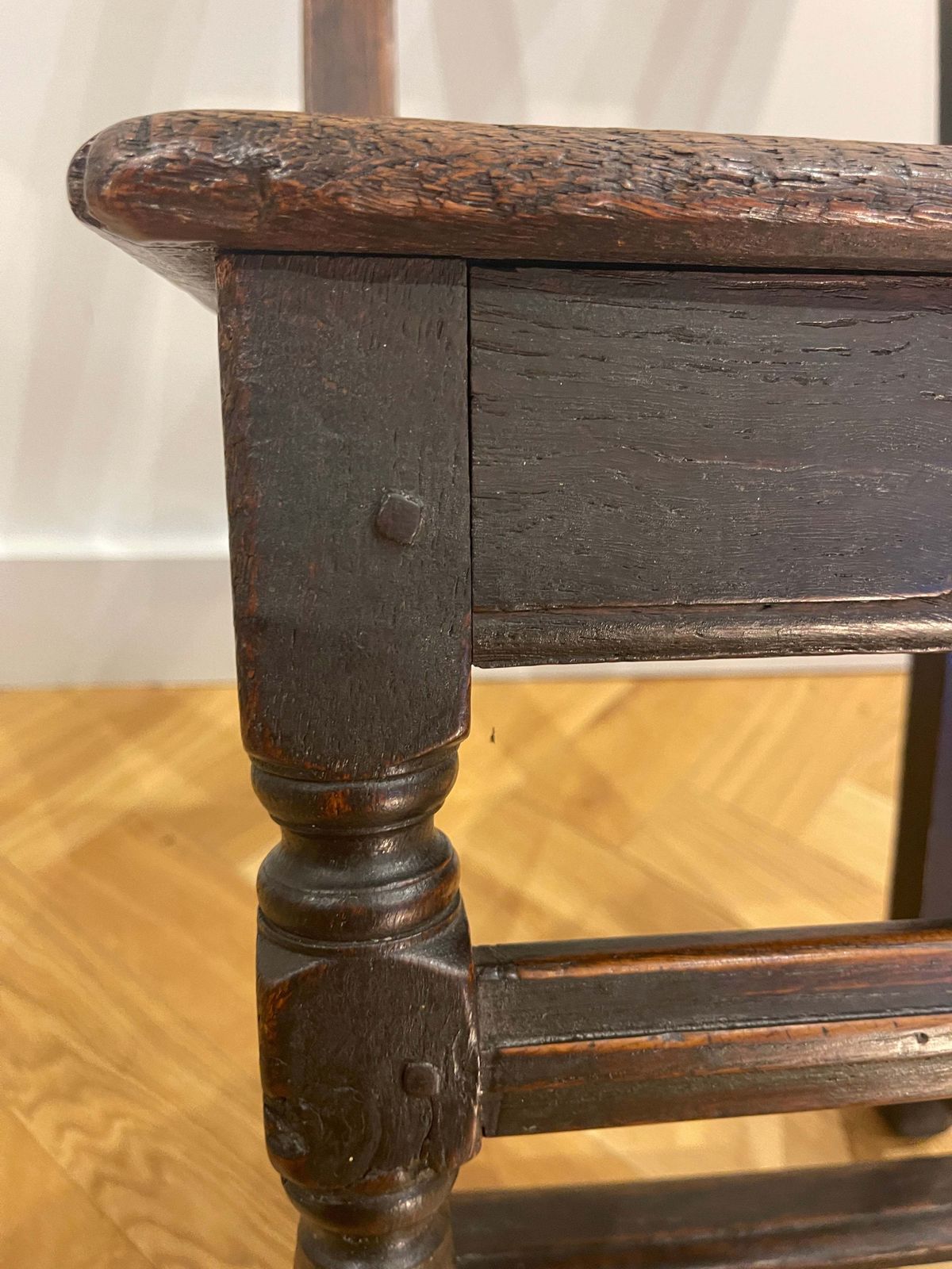 Rare 17th Century Oak Nuns Bench Seat Chair Circa 1600 photo furniture