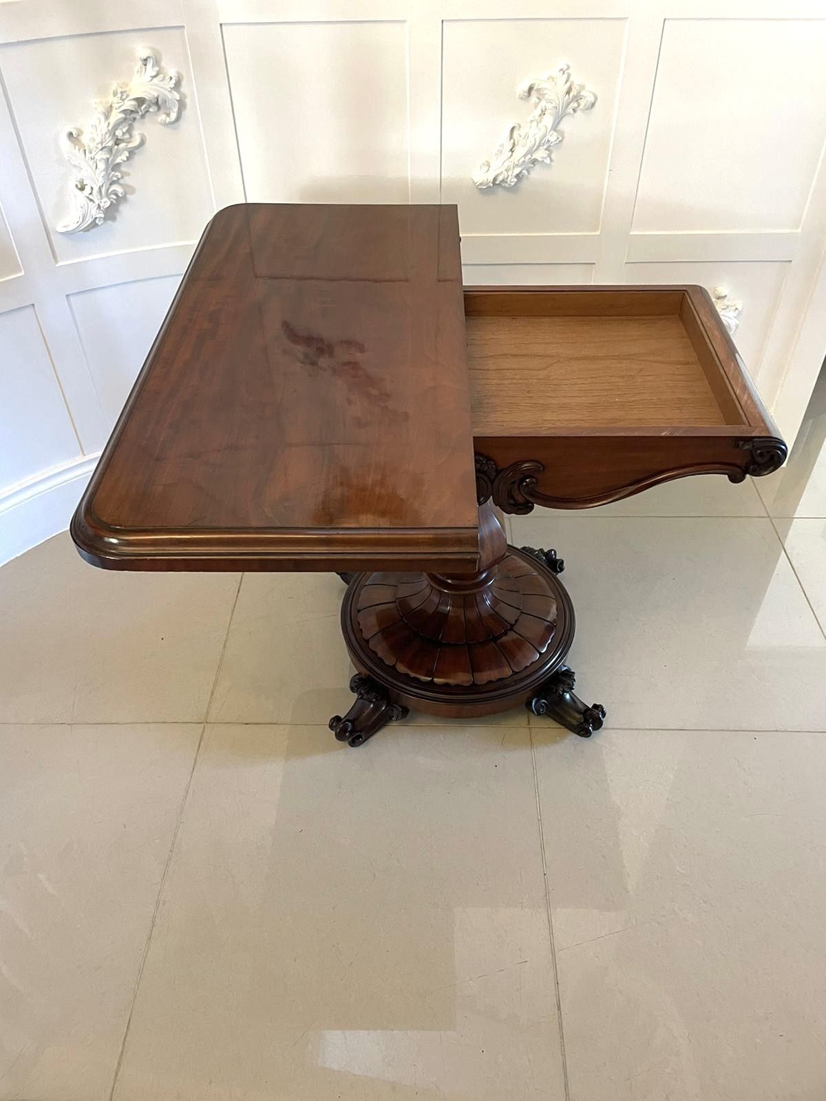 Outstanding Quality Antique Mahogany Card Table photo Furniture