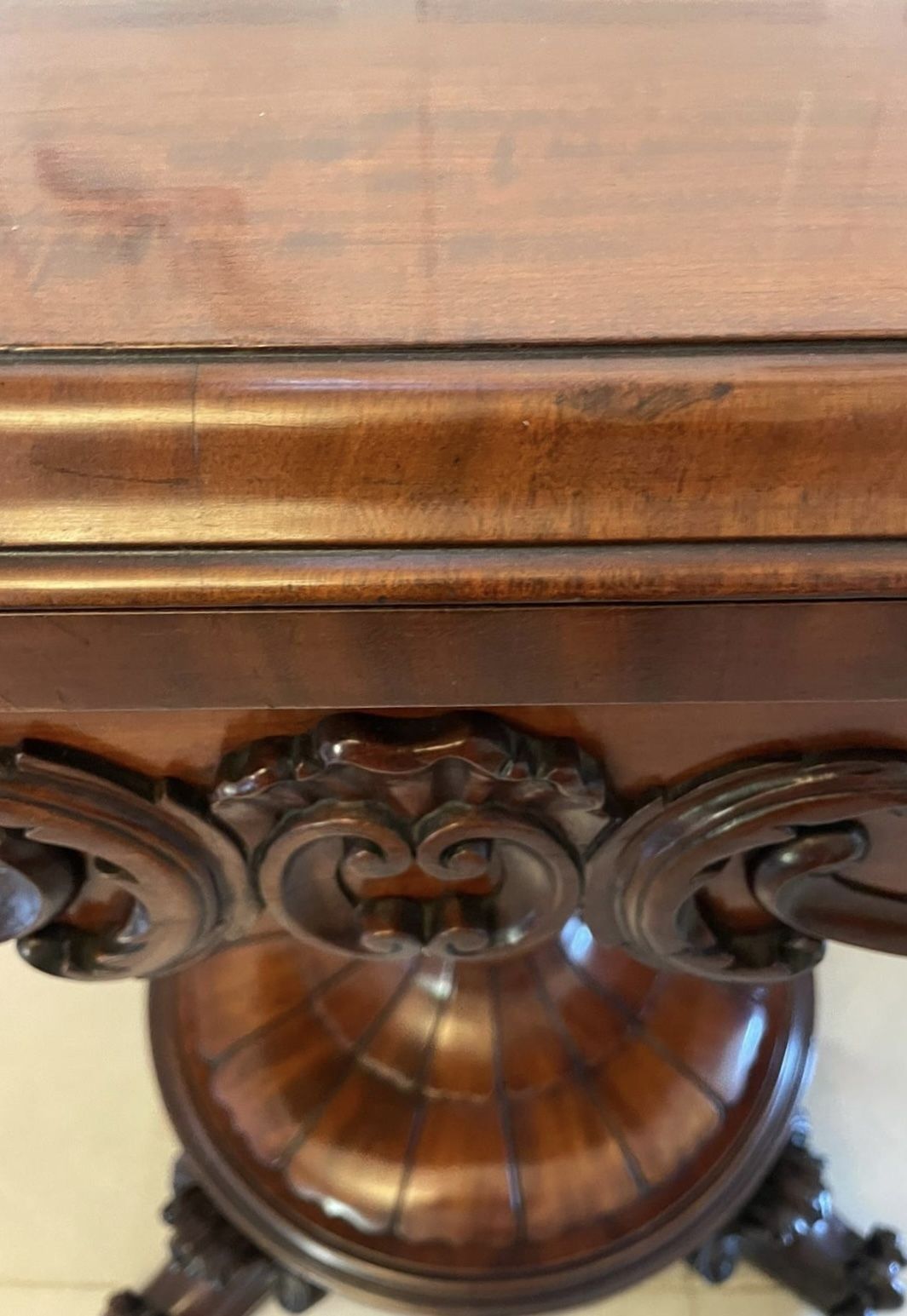 Outstanding Quality Antique Mahogany Card Table photo buy