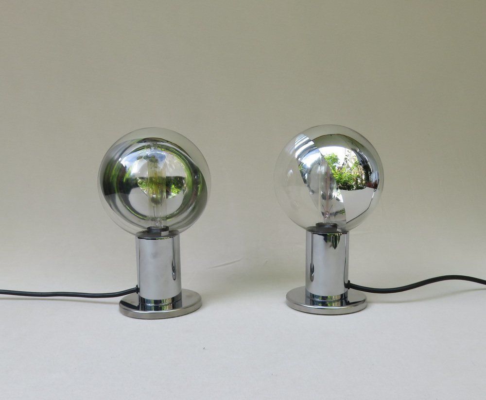 Small Space Age Table Lamps By Motoko Ishii For Staff, 1960s, Set Of 2
