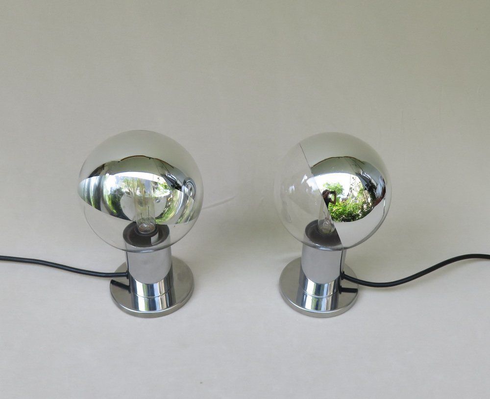 Small Space Age Table Lamps By Motoko Ishii For Staff, 1960s, Set Of 2 photo for sale