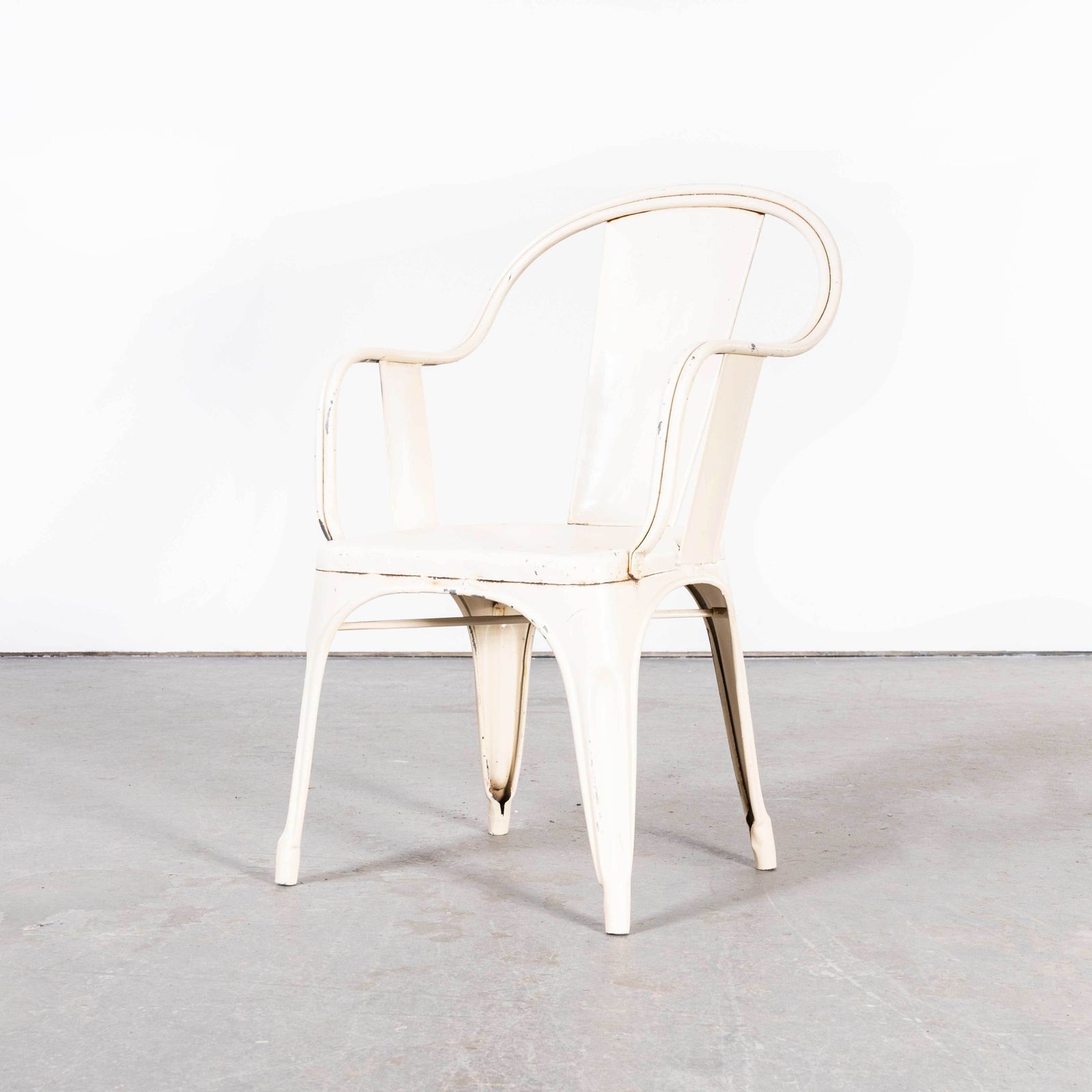 1950’s Original French Tolix Model C Armchairs Tolix – Dining Chairs – Set Of Five photo vintage