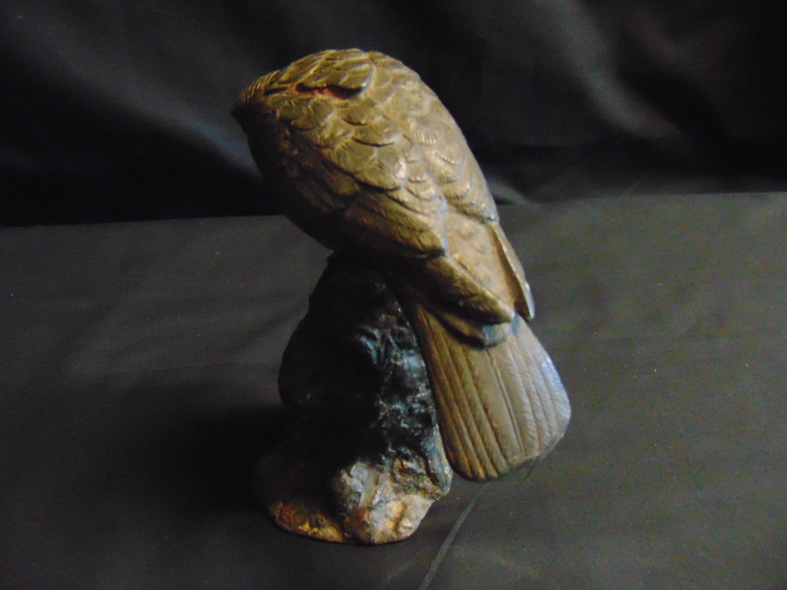 Cast Bronze Of Roosting Bird, 1960s photo 75.0
