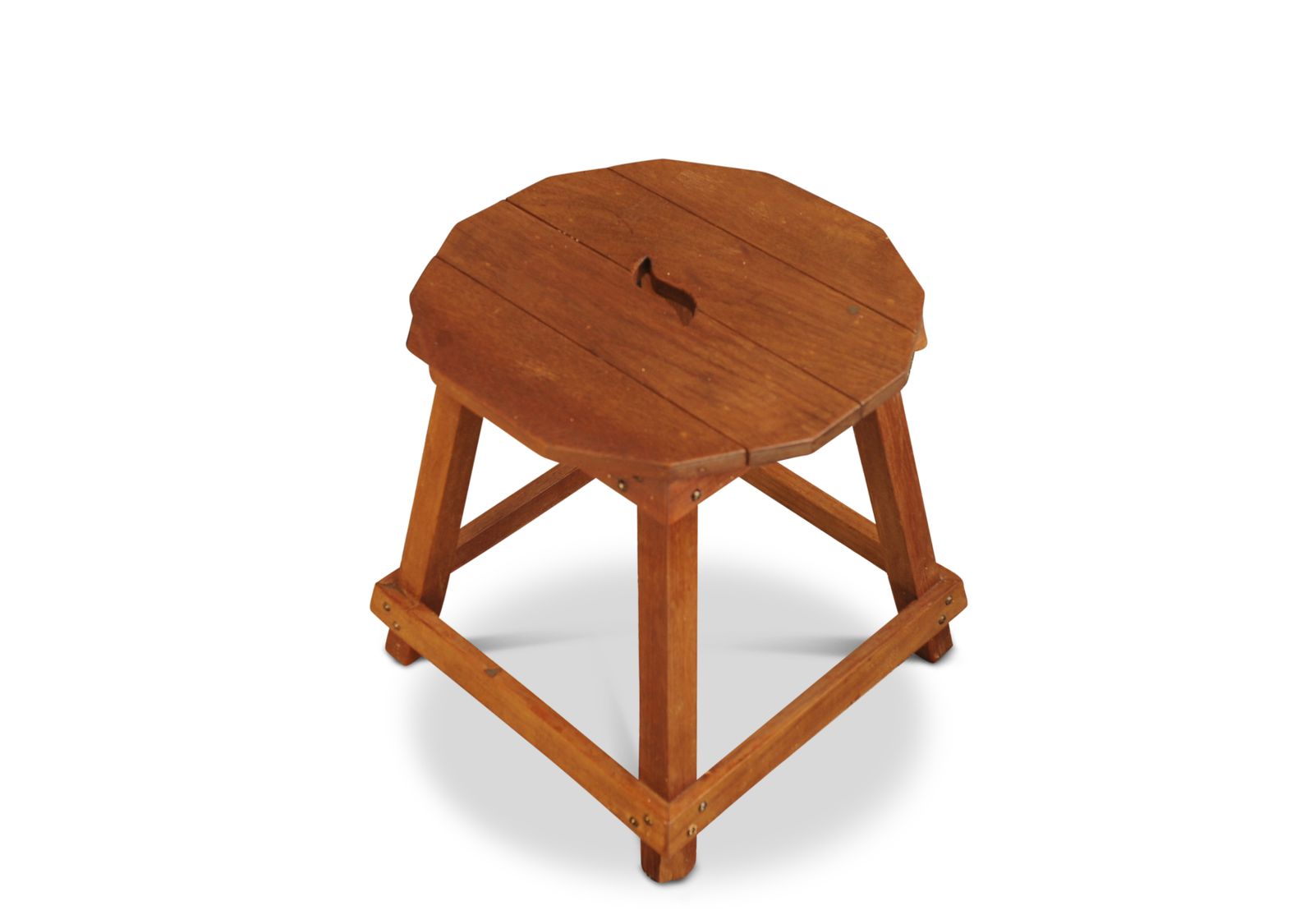 Stunning Pair Of Liberty Of London Matching Arts And Crafts Primitive Oak Stools With Carry Handle To Seat. Early 1900's Ol photo for sale