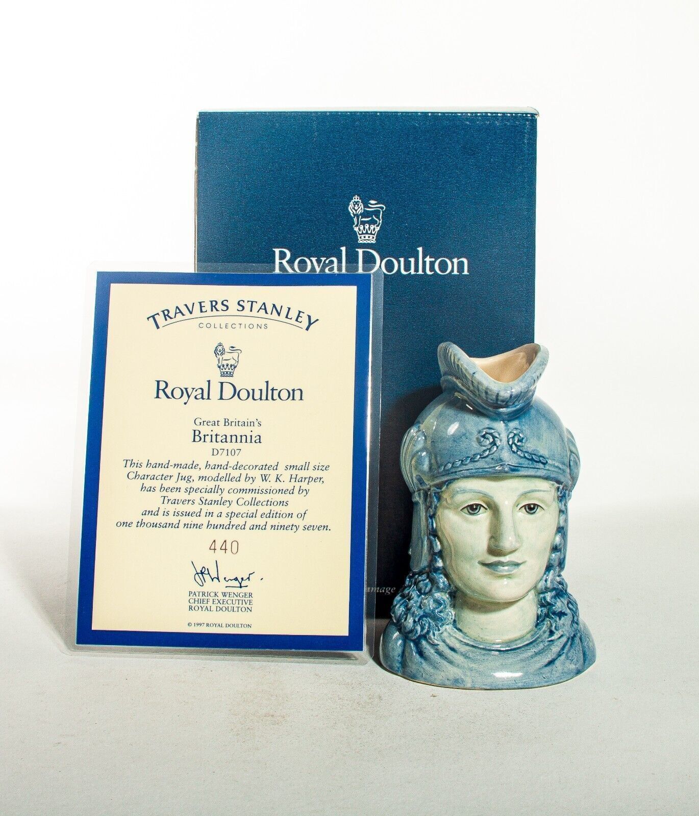 Royal Doulton Small Character Jug 'Britannia'  Limited Edt  Made In England