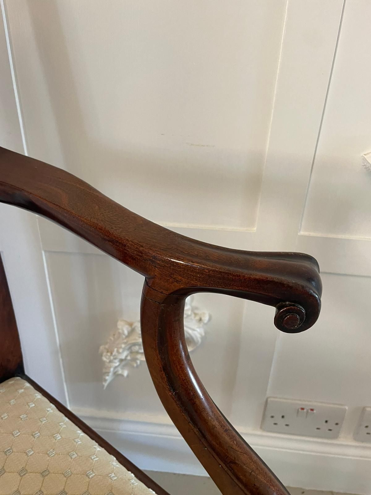 Antique Carved Mahogany Desk Chair photo Furniture