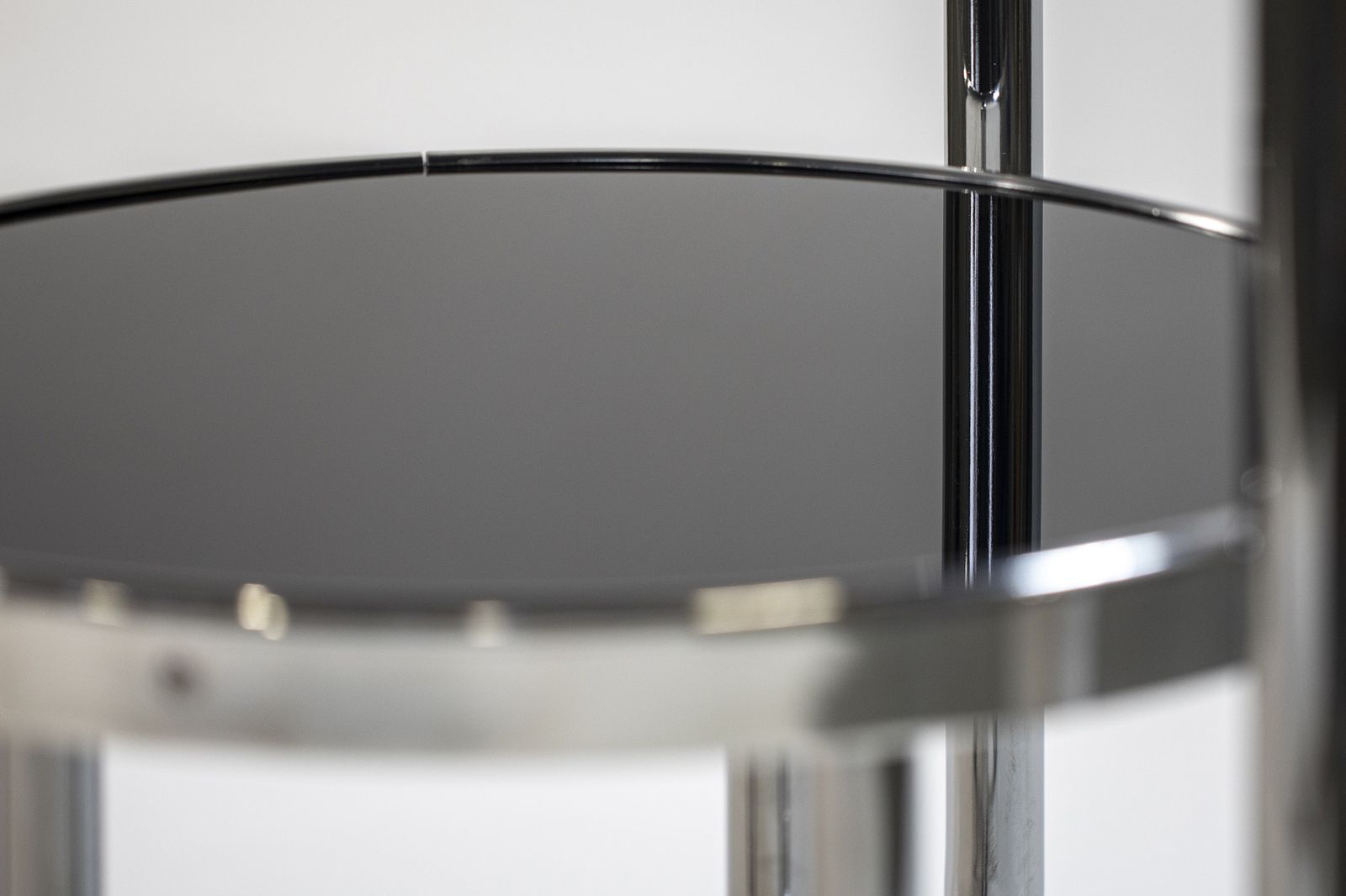 Small Chrome Black Bauhaus Table, Made In 1970s In Czechia, Kovona, Restored photo 800.0