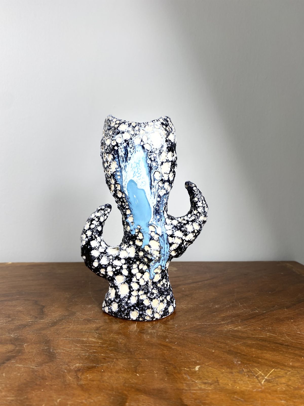 A Rare Vallauris Fat Lava Vase, France Circa 1950. photo for sale