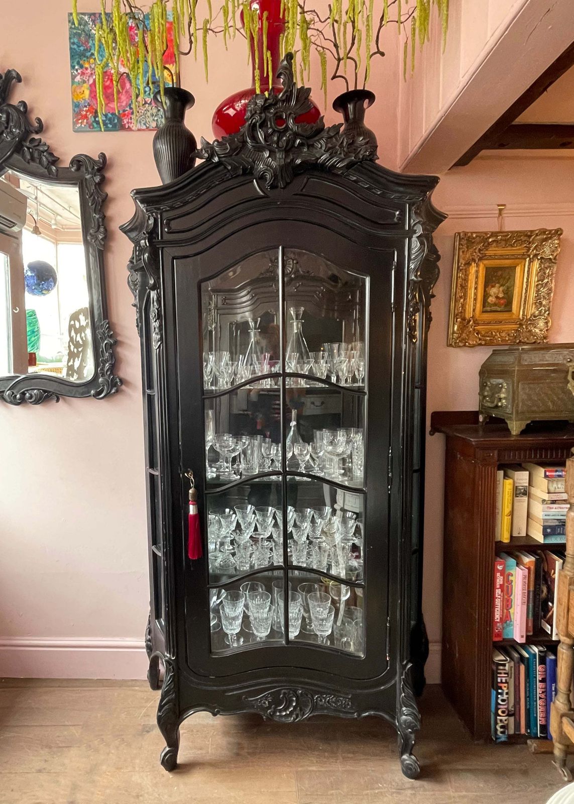Black Ornate Armoire