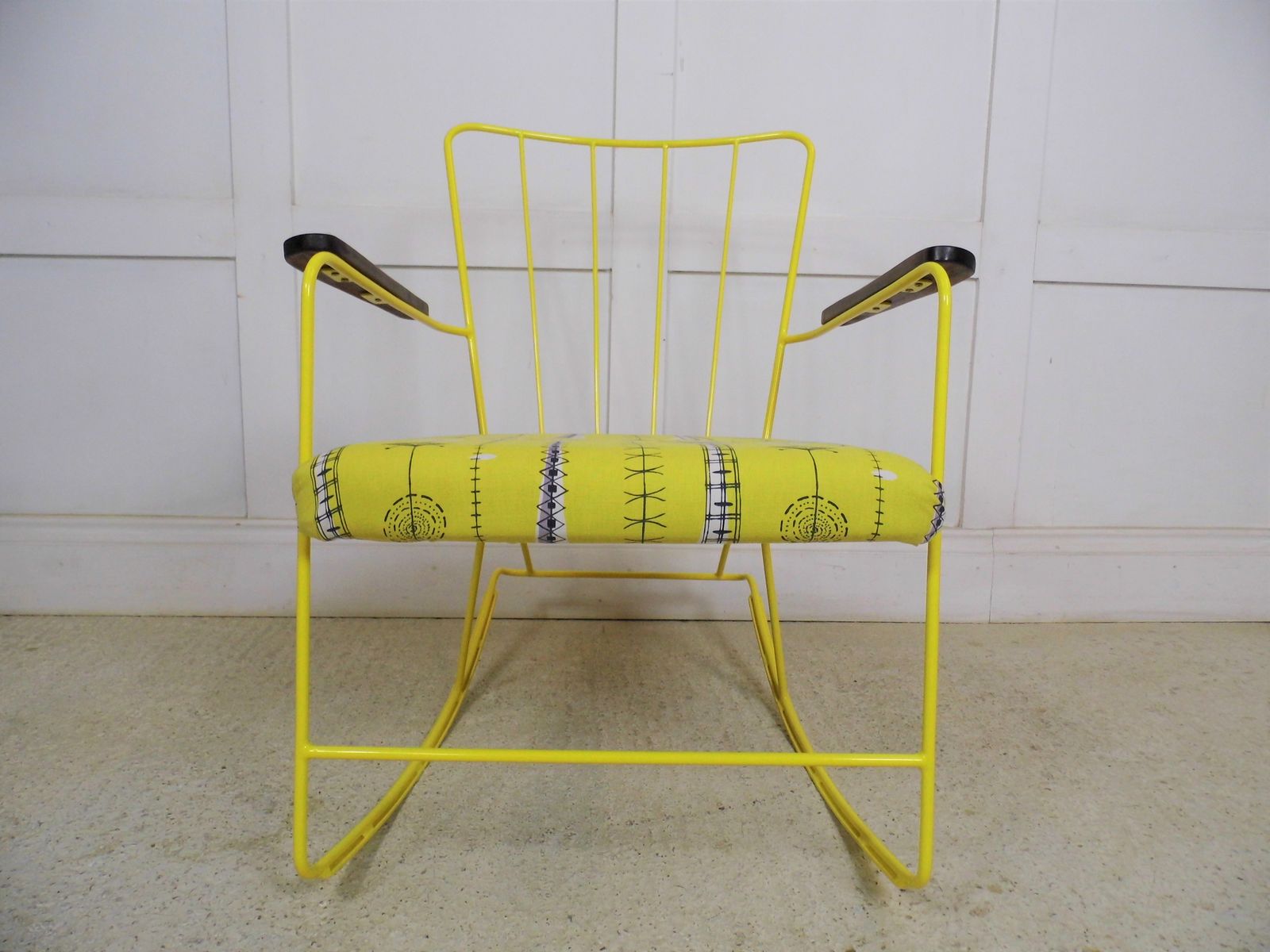 Vintage Retro Ernest Race Antelope Rocking Armchair Restyled Unique 50s Chair photo Furniture