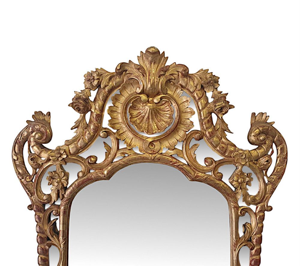 A Rare And Exceptional Large Early 19th Century Giltwood Overmantle Mirror photo furniture