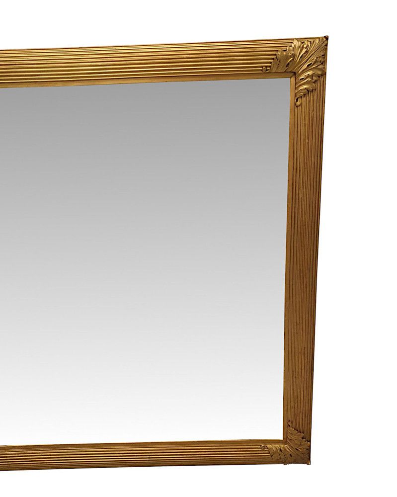 A Fantastic Large 19th Century Giltwood Hall Or Overmantle Mirror photo for sale