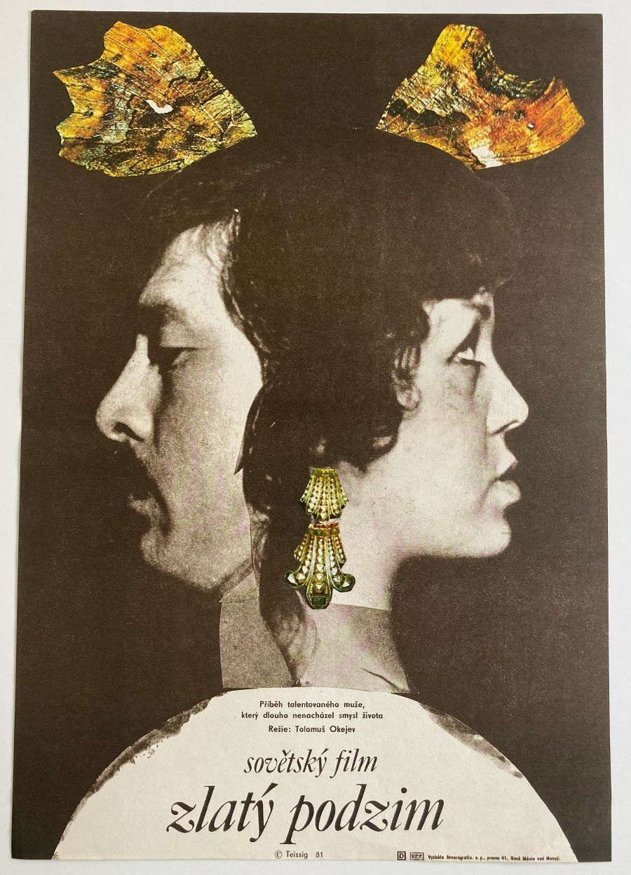Original Film Poster, Golden Autumn, Karel Teissig, 1981, Genuine Czech Vintage Print
