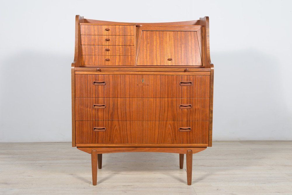 Mid Century Teak Dresser With Dressing Table 1960s photo for sale