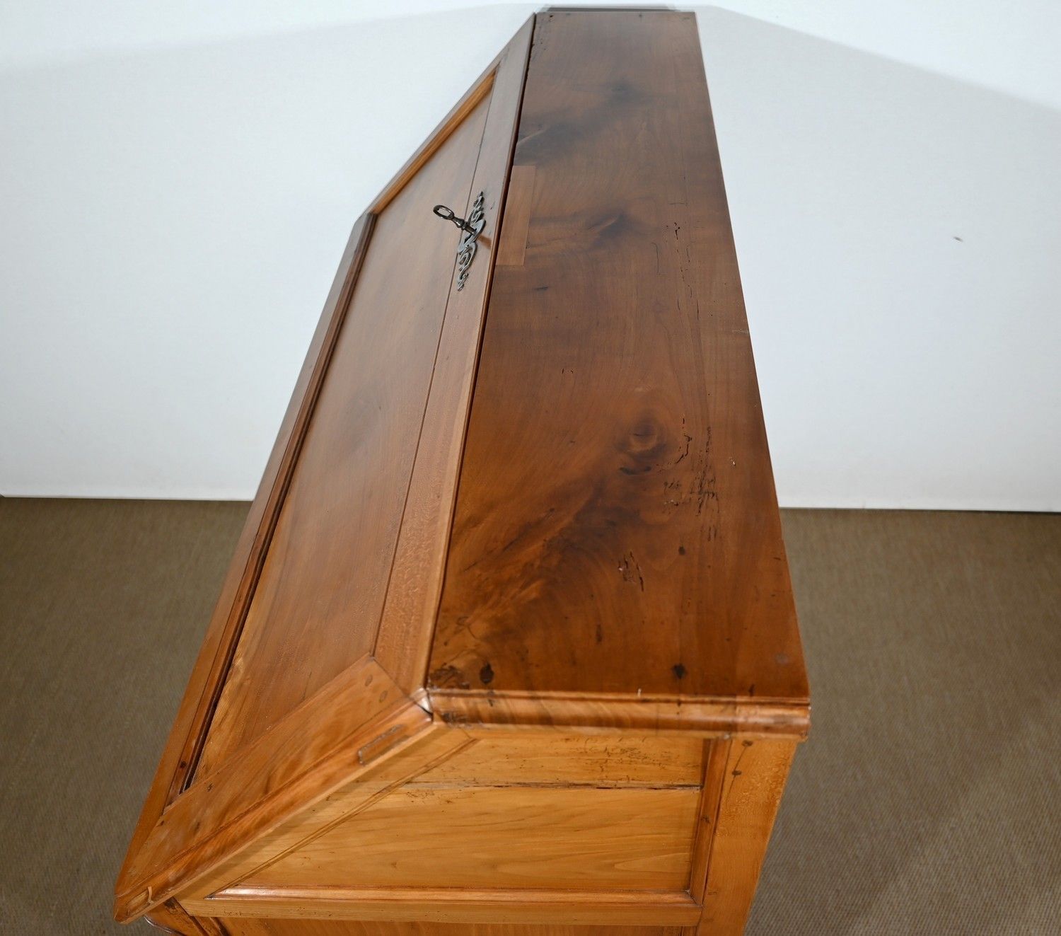 Secretaire Dresser In Solid Cherry, Louis XV Style   Early 19th Century photo 7833.15