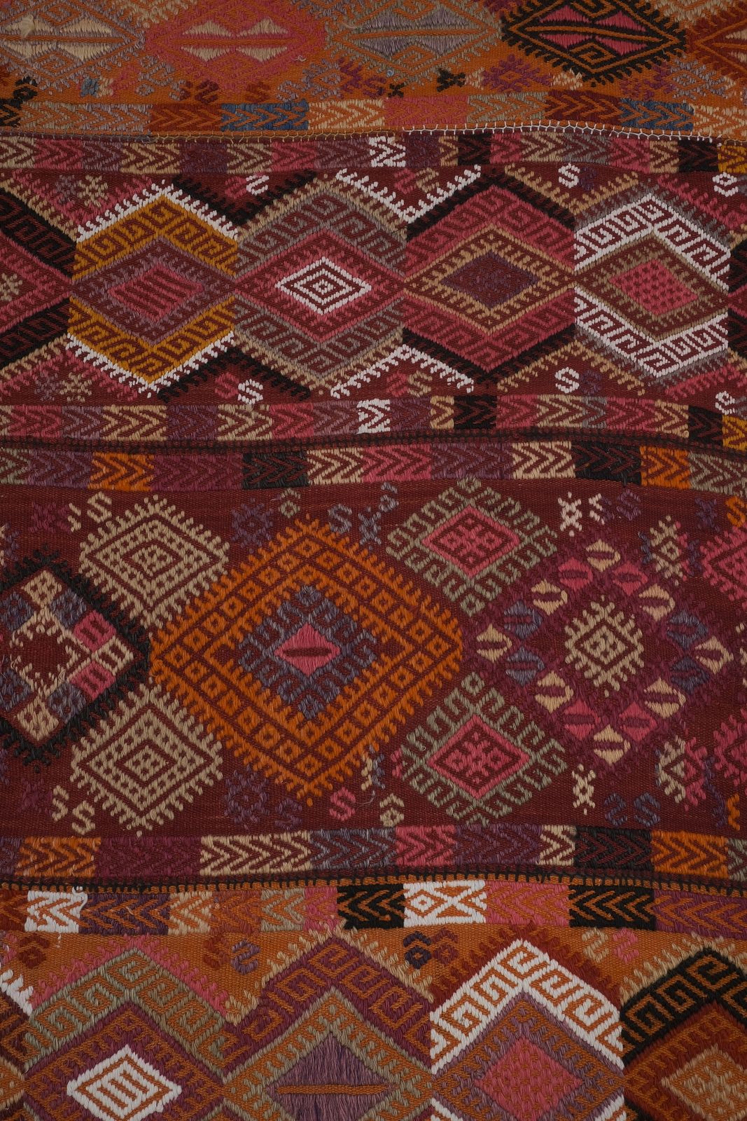 Vintage Turkish Sivas Jajim Kilim Rug 4'6'' X 10'4'' photo vinterior