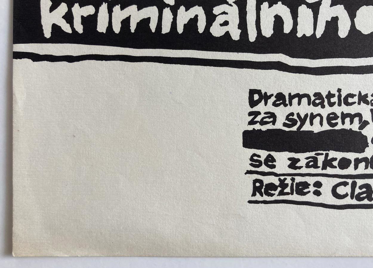 Movie Poster, The Angry Man, Jiří školník, 1981 photo Art