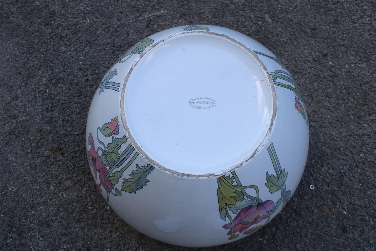 Home Decor Large Vase Richard Ginori Art Nouveau 1910 Italy Poppies photo