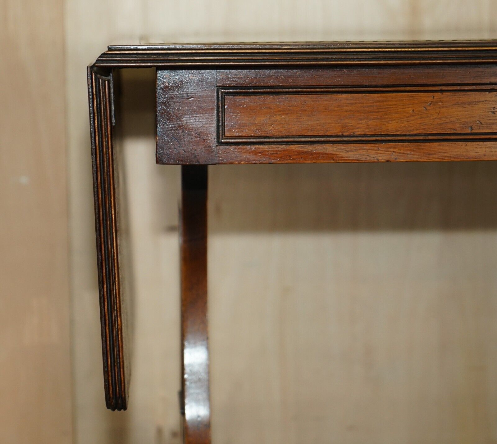 Very Large Vintage Bevan Funnell Extending Green Leather Coffee Cocktail Table photo for sale