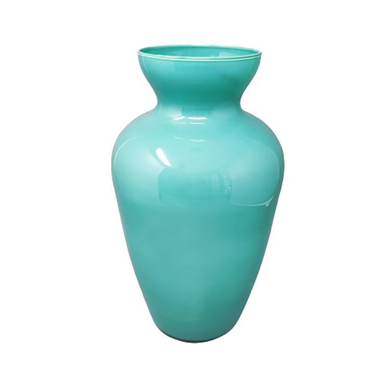1970s Gorgeous Aquamarine Vase In Murano Glass. Made In Italy Regular Price $410.00