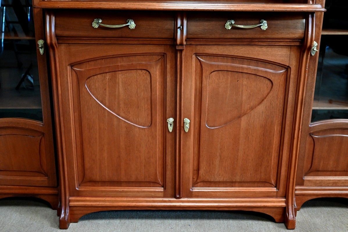 Important Vitrine Buffet, Attributed To Maison E. Diot, Art Nouveau – 1900 photo vintage