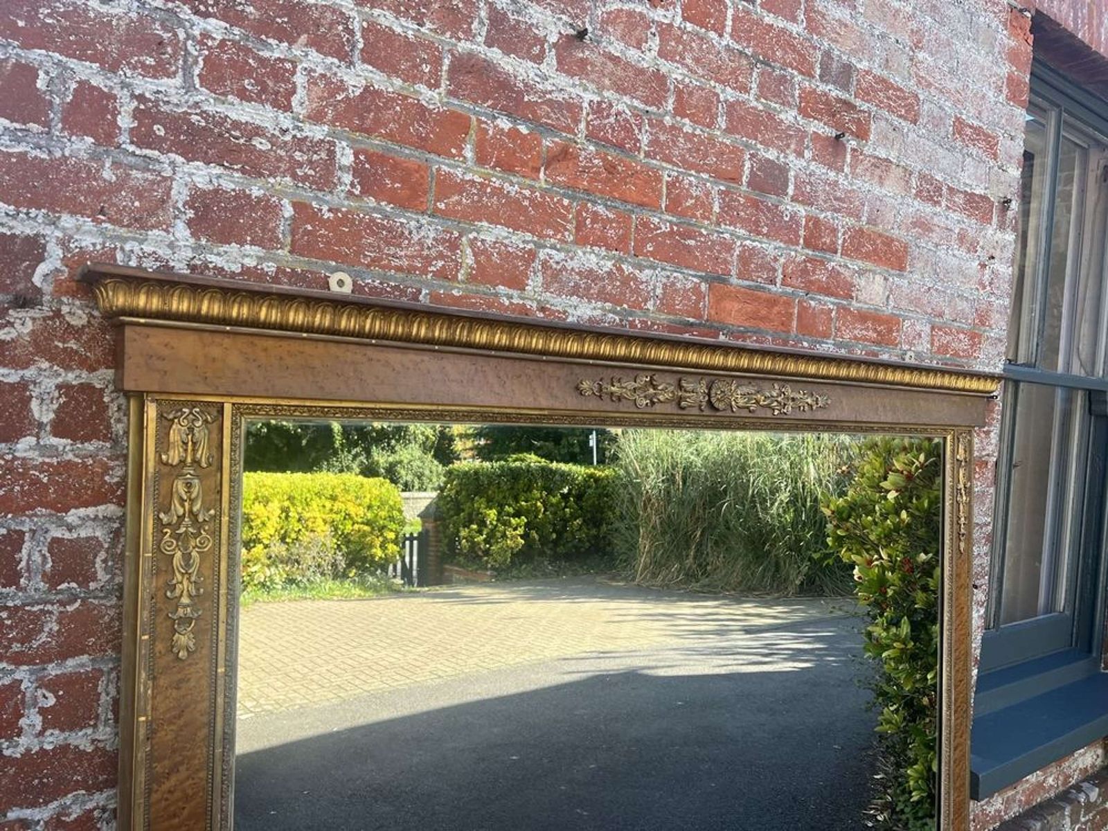A Superb Large Antique 19th C French Gilt And Burr Wood Framed Mirror photo 1995.0