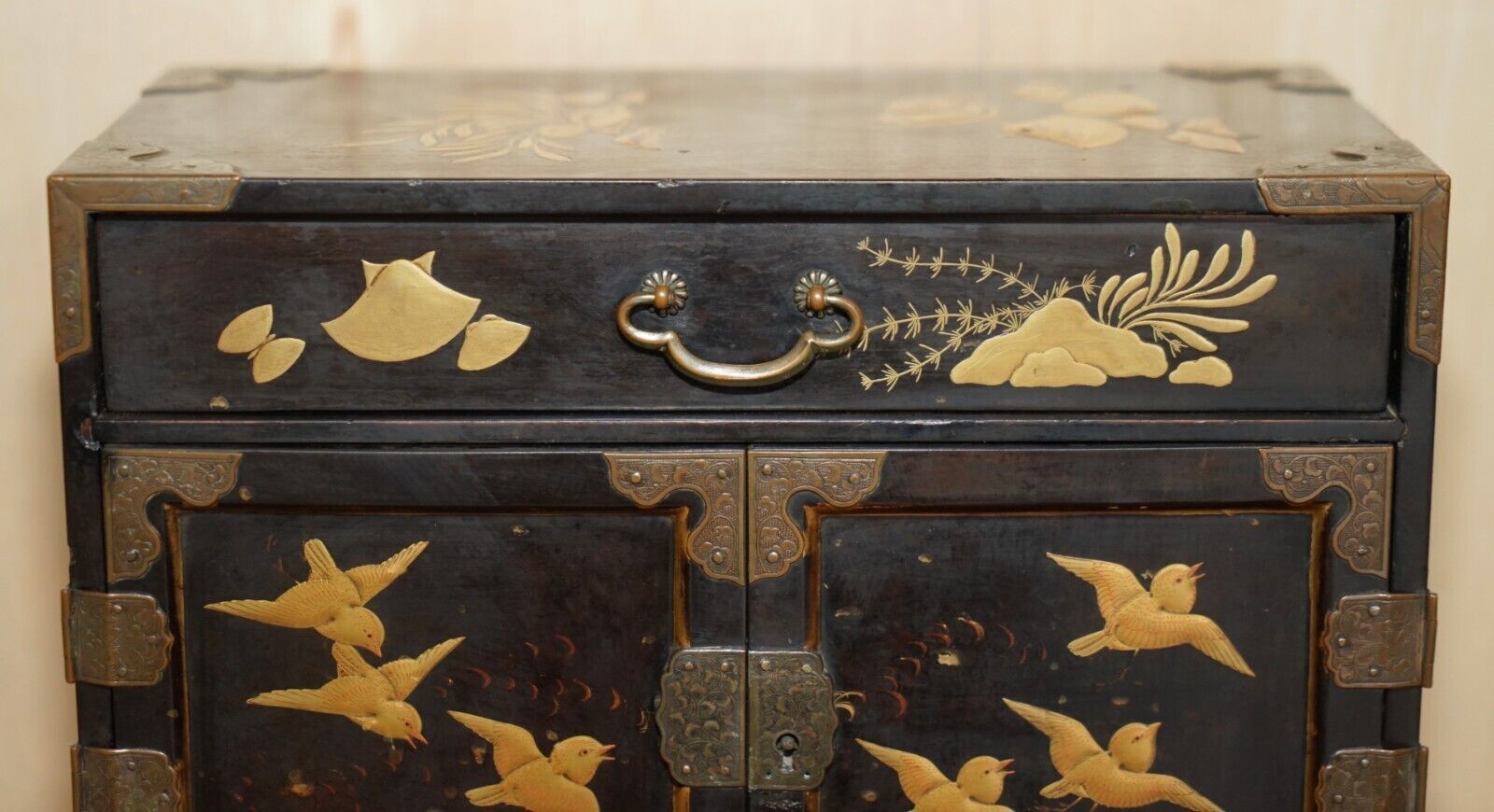 Fine Antique Collectable Chinese Table Top Cabinet Jewellery Collectors Storage photo for sale
