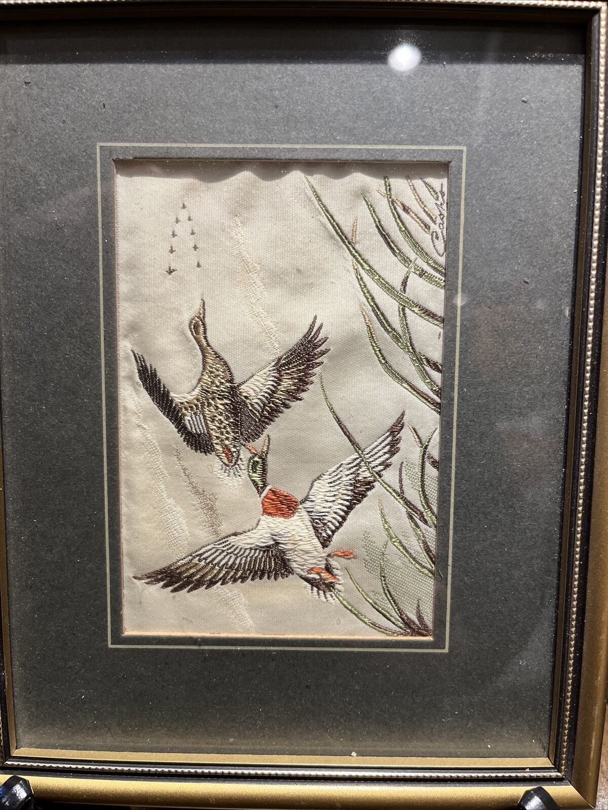 Pair Of Silk Pictures Of Birds We Ship Worldwide photo furniture