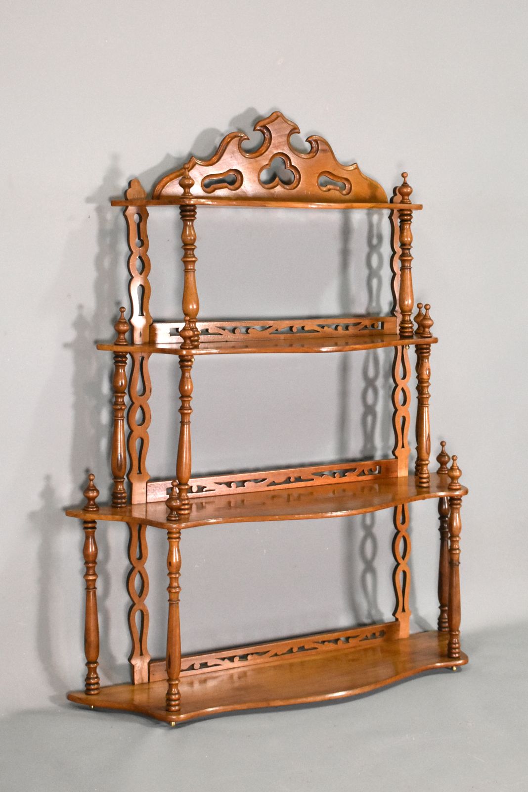 photo vintage Antique French Walnut Shelving Unit 19th Century