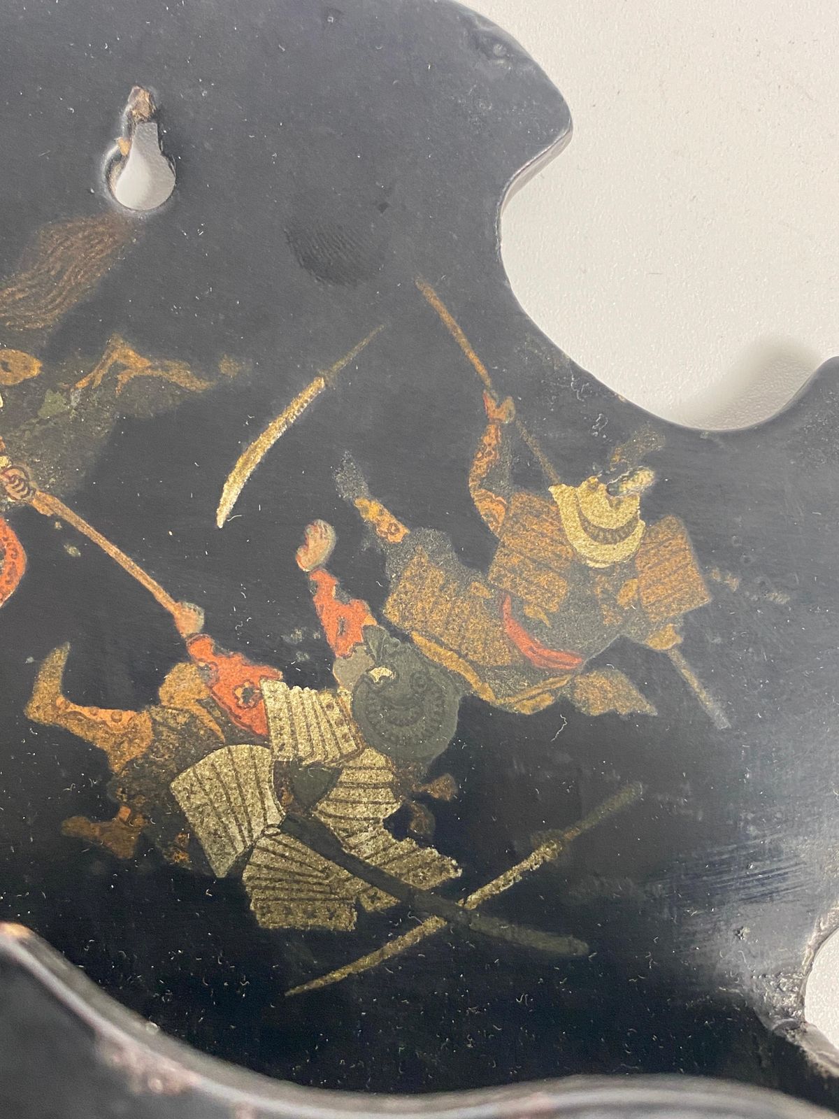 Mrual Box Or Wall Vide Poche From Japan 19th Century  Black Lacquered Painted photo for sale
