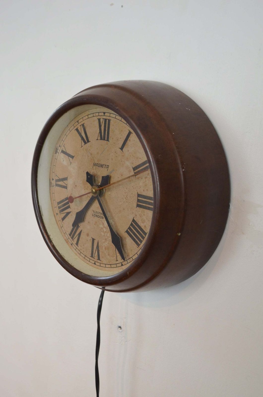 Vintage Magneta Wall Clock, 1950s photo for sale