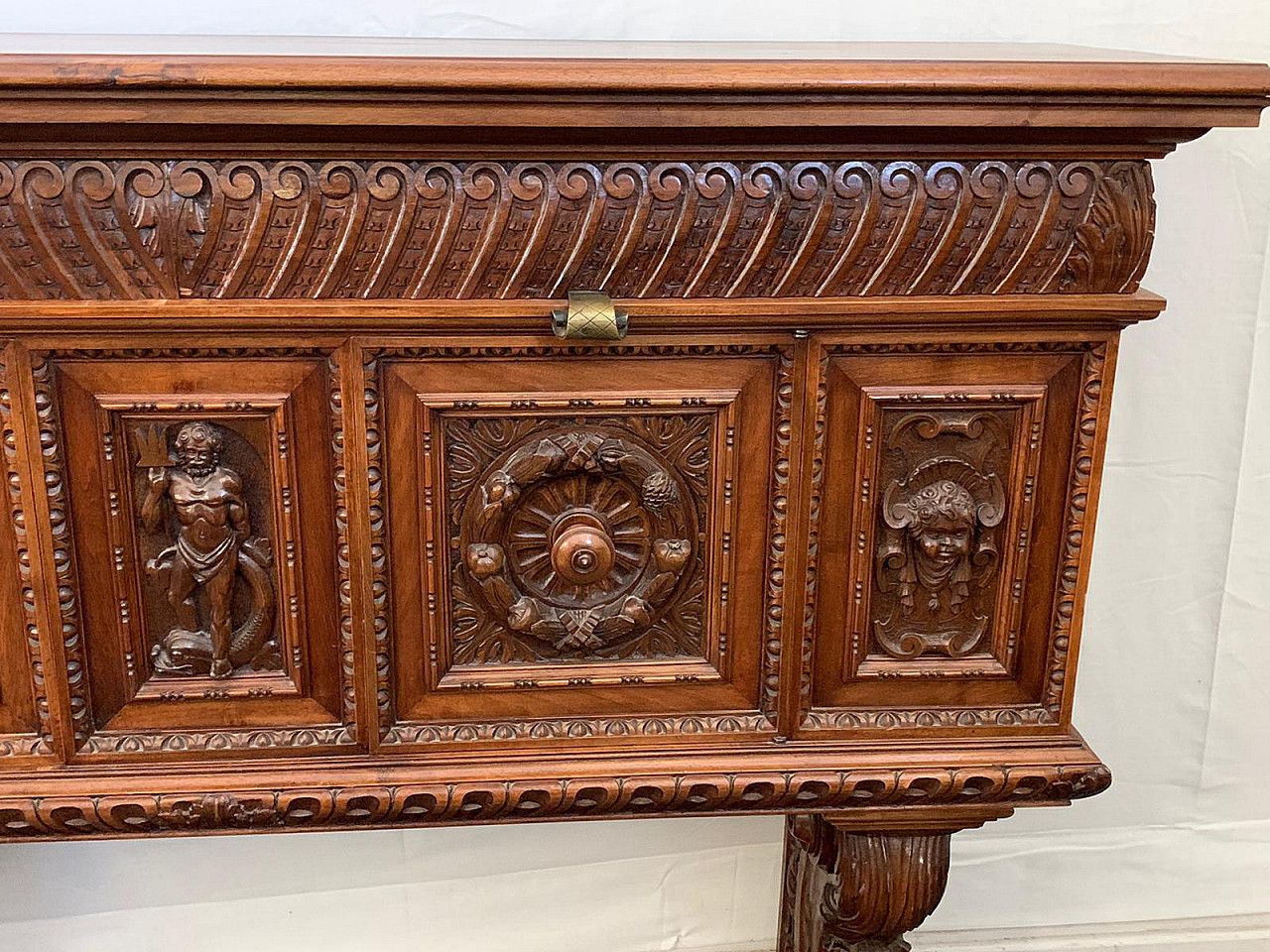 Renaissance Style Carved Walnut Sideboard  Late 19th Century photo vinterior