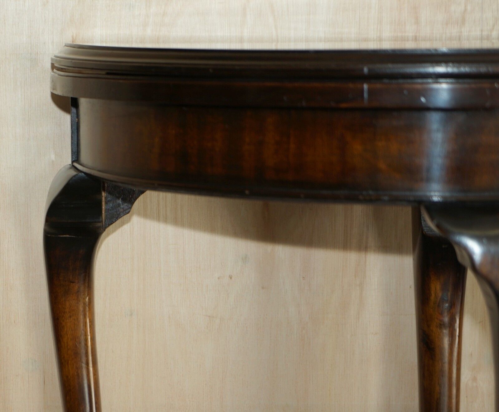 Fine Antique Mahogany Circa 1880 Console Games Demi Lune Card Table Unfolds photo Furniture