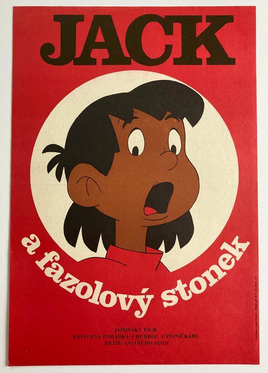Original Film Poster, Jack And The Beanstalk, František šubrt, 1976, Genuine Czech Vintage Print