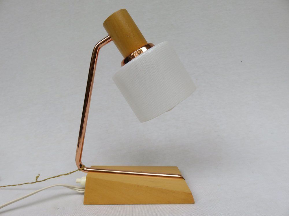 Bedside Table Lamps In Copper And Glass From Temde, 1960s, Set Of 2 photo 2714.05