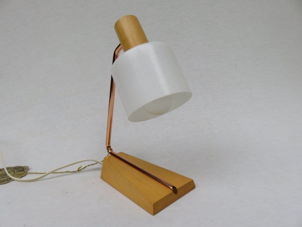 Bedside Table Lamps In Copper And Glass From Temde, 1960s, Set Of 2 photo vinterior