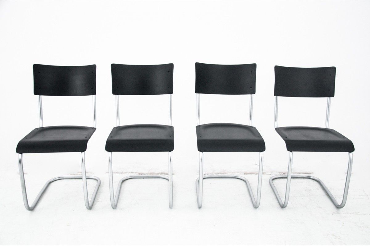 Dining Table Set With 4 Chairs By Mart Stam, Poland, 1930s photo Furniture