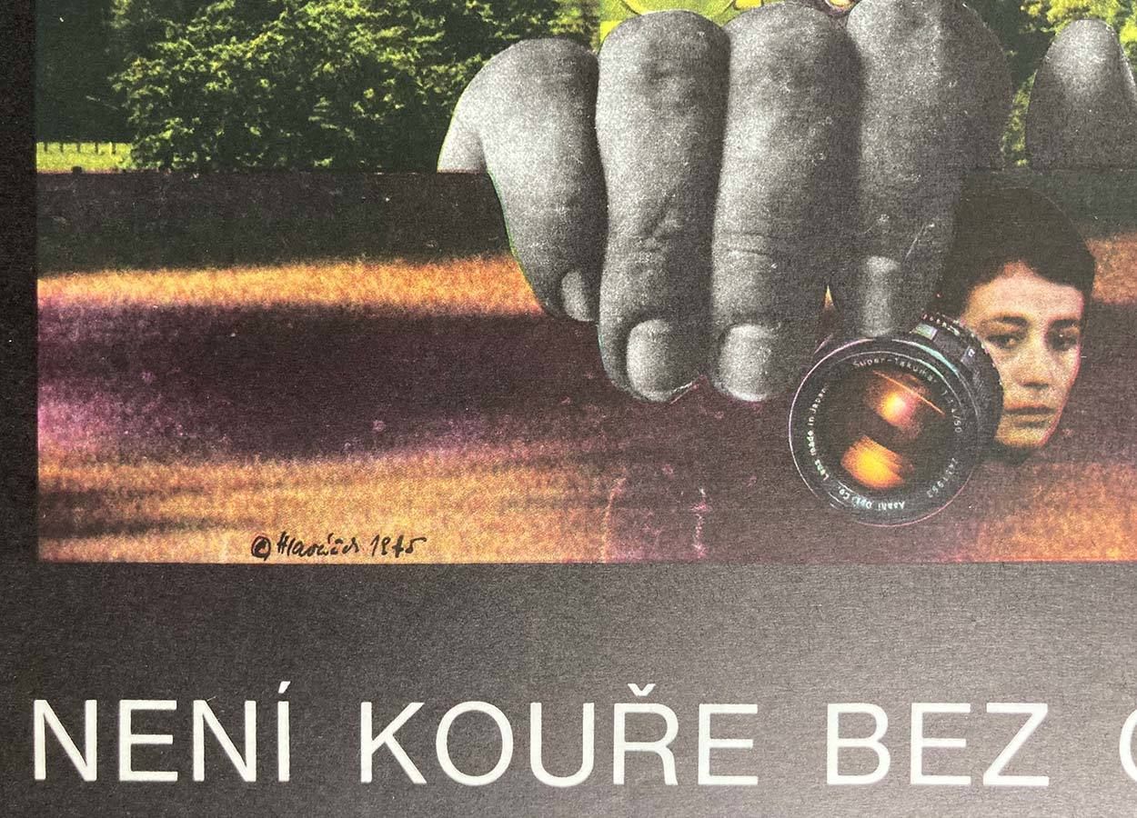 Original Film Poster, Where There’s Smoke, Miroslav Hlaváček, 1975, Genuine Czech Vintage Print photo 51.0