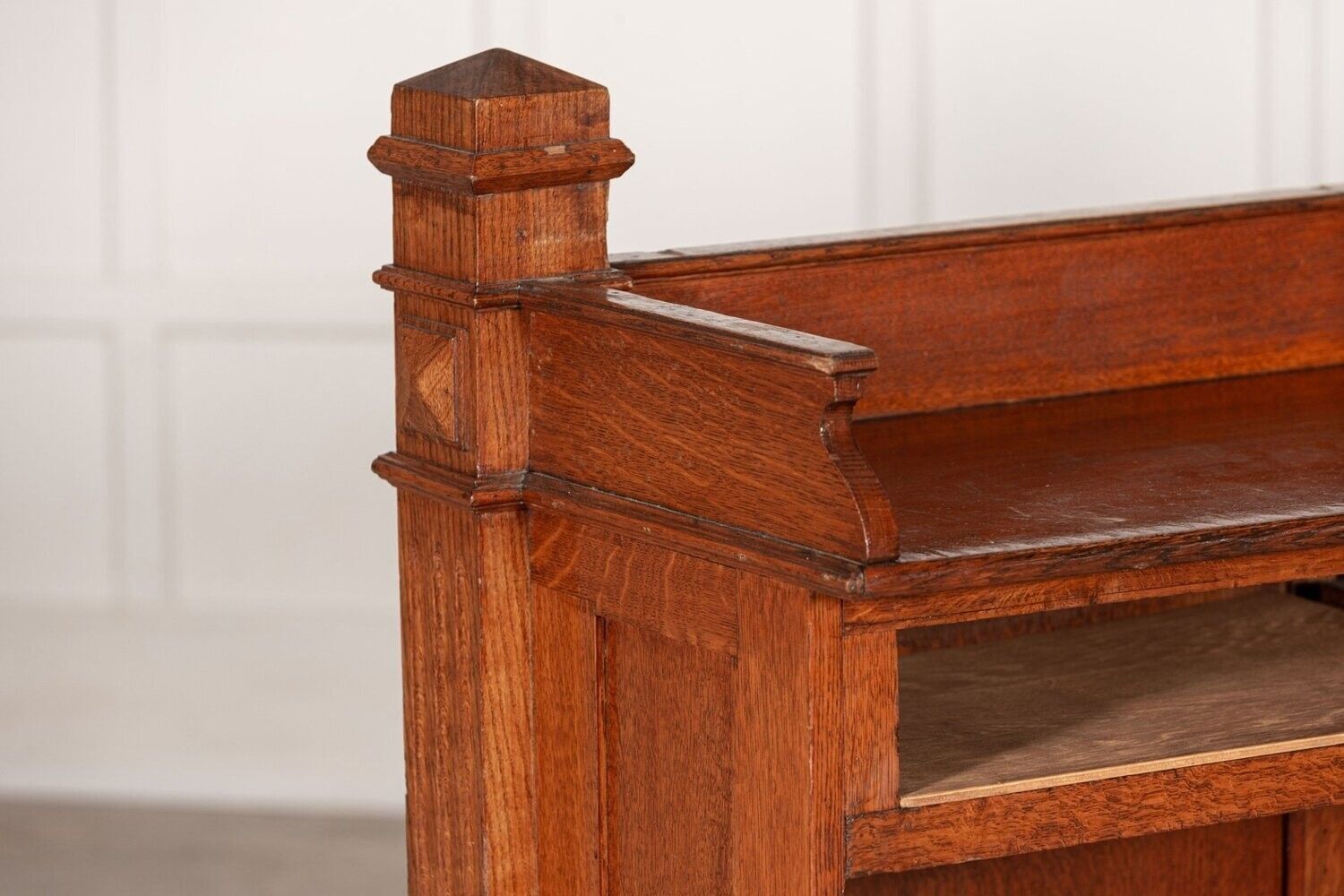 19thc French Oak Bank Counter Desk photo vinterior