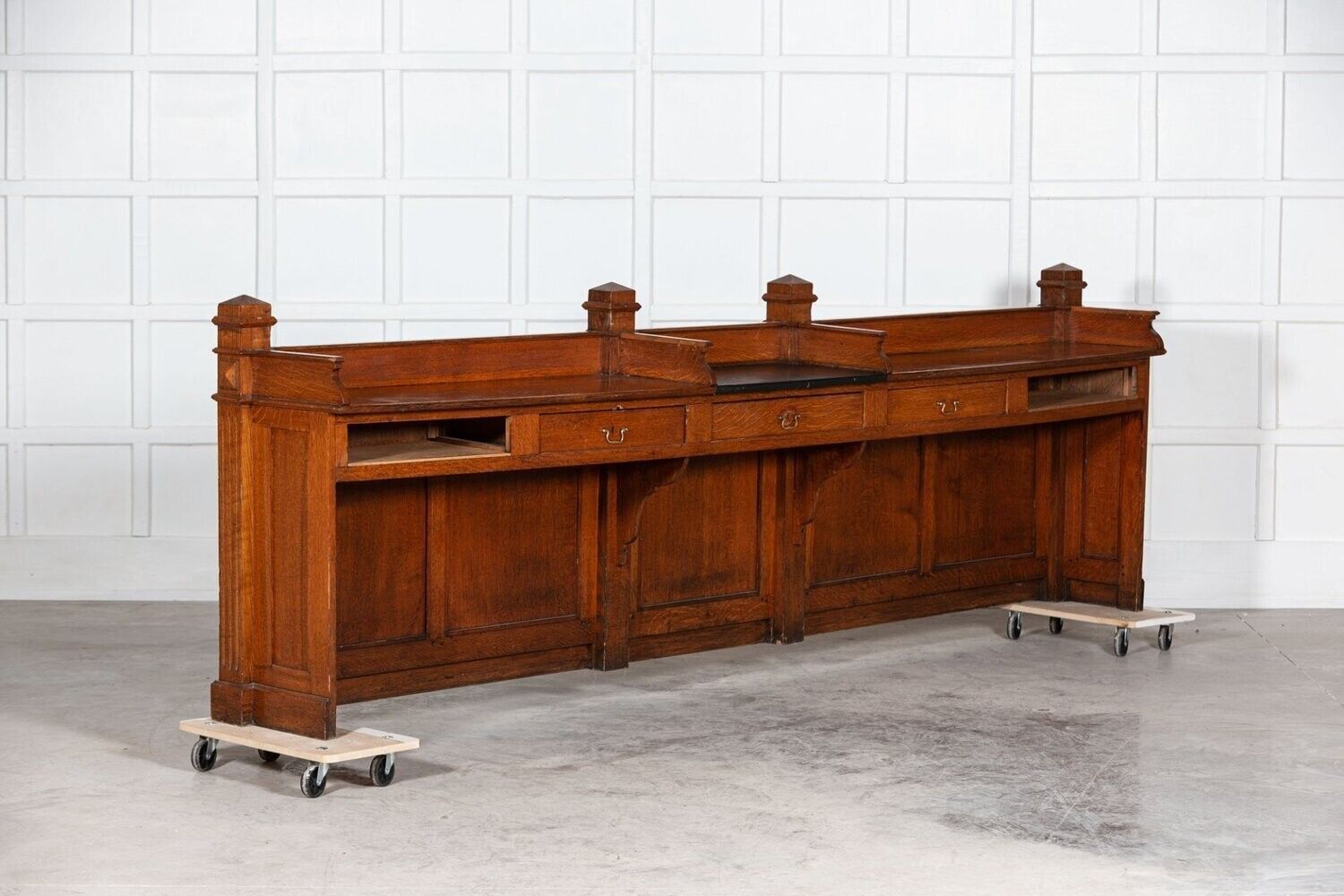 19thc French Oak Bank Counter Desk photo buy