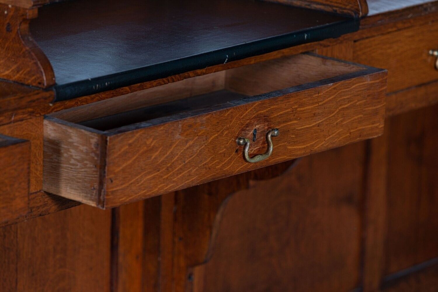 photo furniture 19thc French Oak Bank Counter Desk