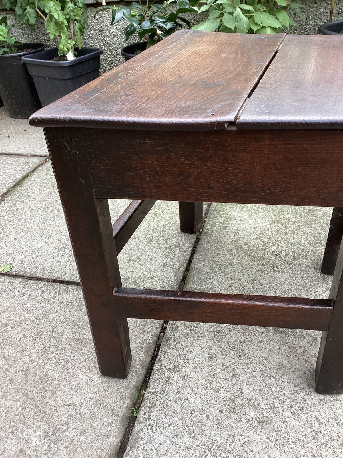17th/18th C Primitive Oak Chair  Carved Splat Back photo Furniture