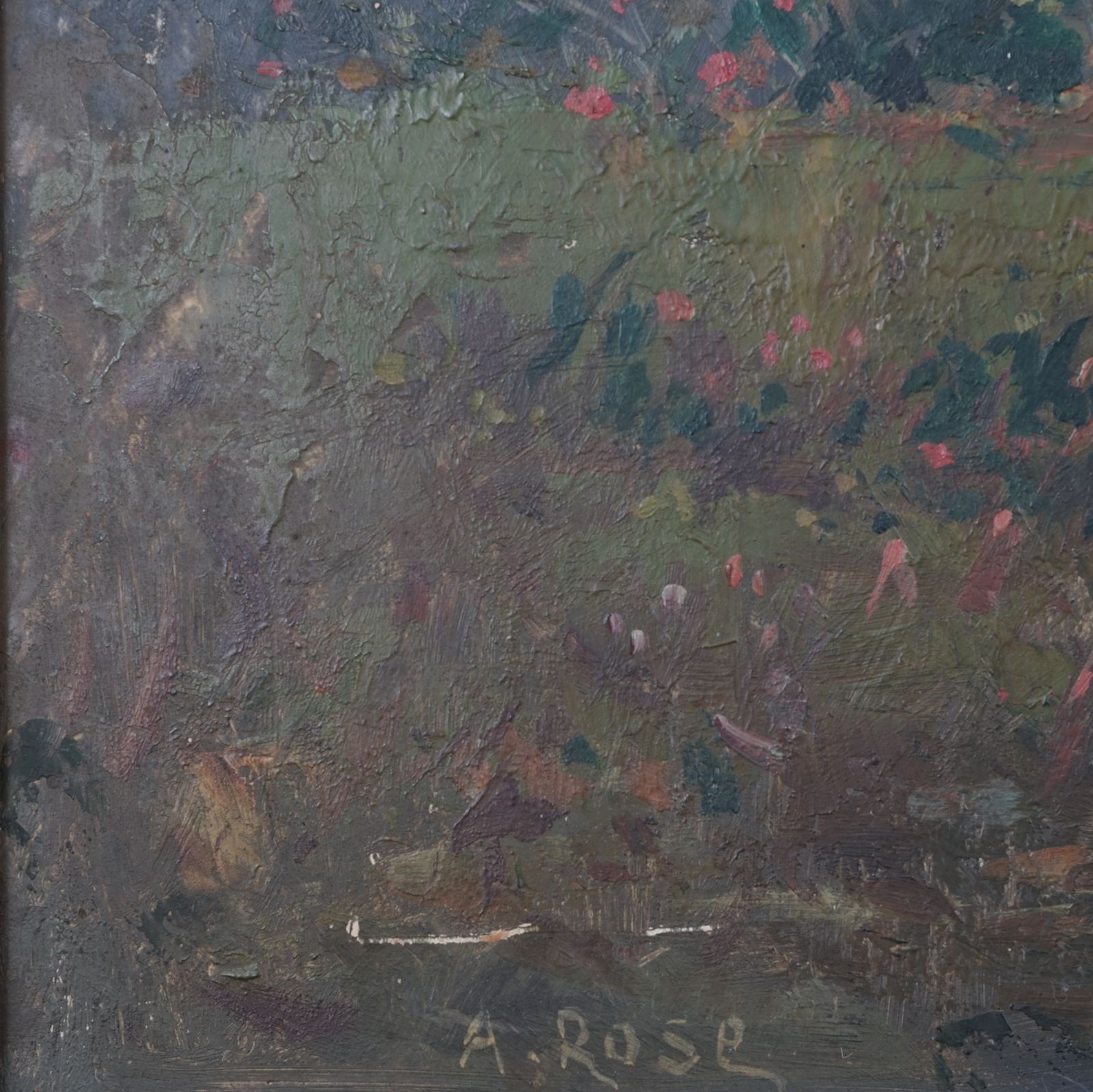 Signed Rural English Landscape, Oil On Board photo for sale